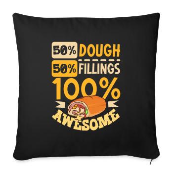 100 Prozent lecker - Stromboli - Sofakissenbezug 45 x 45 cm - Schwarz - Vorne