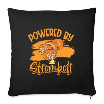 Powered by Stromboli - Sofakissenbezug 45 x 45 cm - Schwarz - Vorne