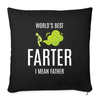 Meilleur Farter Fart Papa Père - Housse de coussin décorative 45 x 45 cm - noir - Devant