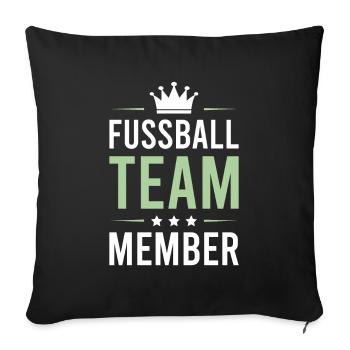 Soccer Team - Sofa pillowcase 17,3'' x 17,3'' (45 x 45 cm) - black - Front