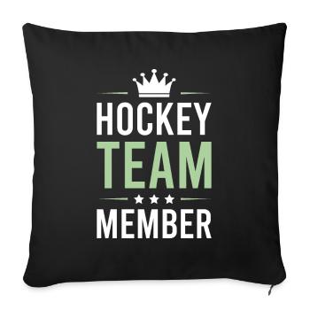 Équipe de hockey - Housse de coussin décorative 45 x 45 cm - noir - Devant