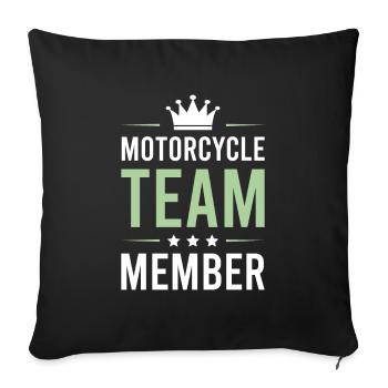 Motorcycle Team - Sofakissenbezug 45 x 45 cm - Schwarz - Vorne