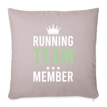 Running Team - Sofa pillowcase 17,3'' x 17,3'' (45 x 45 cm) - light taupe - Front