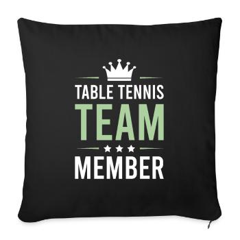 Tisch Tennis Team - Sofakissenbezug 45 x 45 cm - Schwarz - Vorne