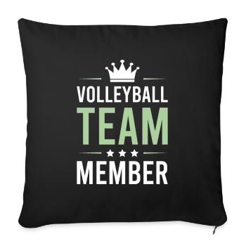 Volleyball Team - Sofa pillowcase 17,3'' x 17,3'' (45 x 45 cm) - black - Front