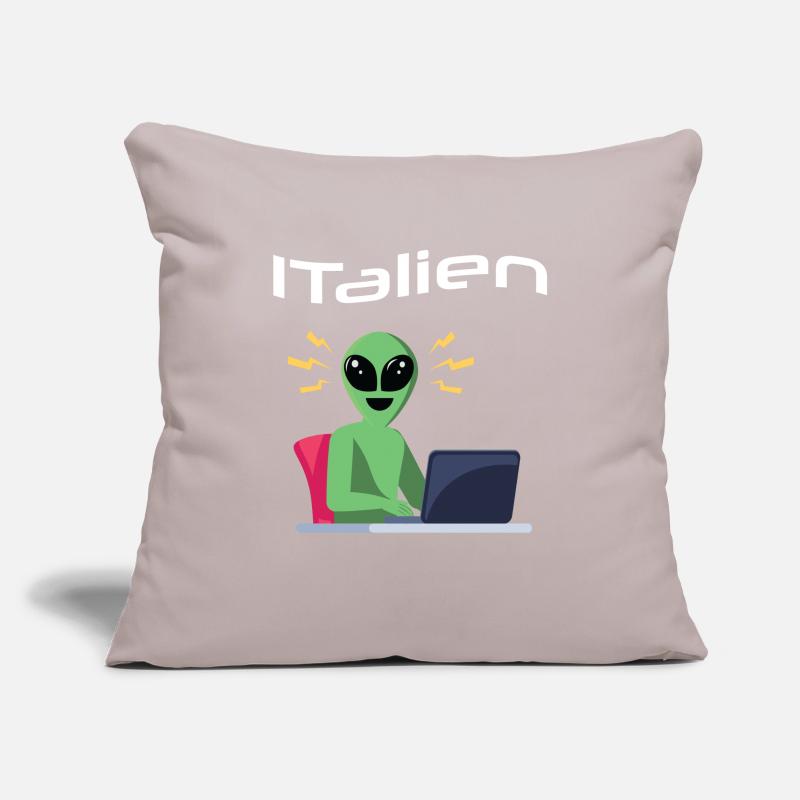 ITalien Alien Informatiker Hacker Coder Housse de coussin décorative 45 x 45 cm