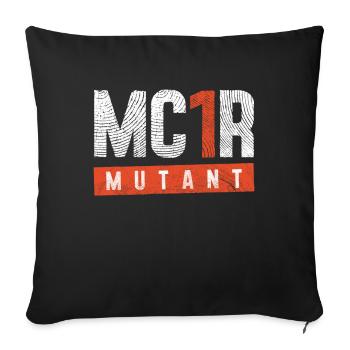 MC1R Mutant Rothaarig Rote Haare - Sofakissenbezug 45 x 45 cm - Schwarz - Vorne