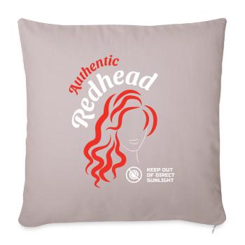 Rothaarig Authentic Redhead Rote Haare - Sofakissenbezug 45 x 45 cm - helles Taupe - Vorne