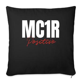 MC1R Positive Rothaarig Rote Haare - Sofakissenbezug 45 x 45 cm - Schwarz - Vorne