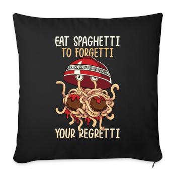 Fliegendes Spaghettimonster FSM - Sofakissenbezug 45 x 45 cm - Schwarz - Vorne