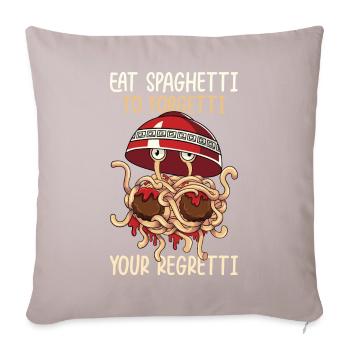 Fliegendes Spaghettimonster FSM - Sofakissenbezug 45 x 45 cm - helles Taupe - Vorne