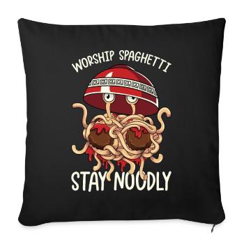 Flying Spaghetti Monster FSM - Sofa pillowcase 17,3'' x 17,3'' (45 x 45 cm) - black - Front