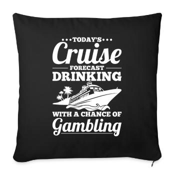 Lustiges Cruising - Sofakissenbezug 45 x 45 cm - Schwarz - Vorne