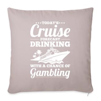 Lustiges Cruising - Sofakissenbezug 45 x 45 cm - helles Taupe - Vorne