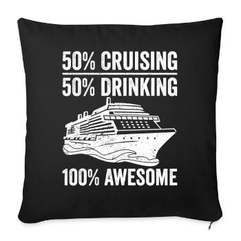 Lustiges Cruising - Sofakissenbezug 45 x 45 cm - Schwarz - Vorne