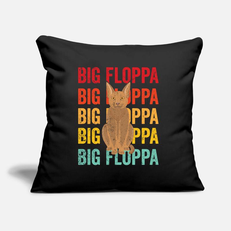 Big Floppa Caracal Cat Meme Rétro Housse de coussin décorative 45 x 45 cm