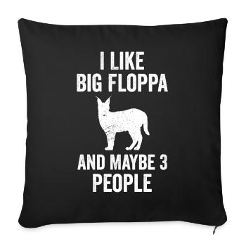 Great Floppa Caracal - Sofa pillowcase 17,3'' x 17,3'' (45 x 45 cm) - black - Front
