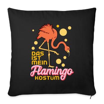 Das Ist Mein Flamingo Kostüm - Sofakissenbezug 45 x 45 cm - Schwarz - Vorne