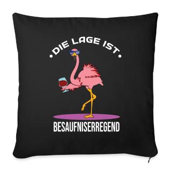 Die Lage ist Besaufniserregend - Sofakissenbezug 45 x 45 cm - Schwarz - Vorne