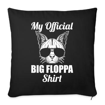 Big Floppa Caracal Cat Meme - Housse de coussin décorative 45 x 45 cm - noir - Devant
