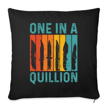 Drôle de collectionneur de couteaux Messersammeln - Housse de coussin décorative 45 x 45 cm - noir - Devant
