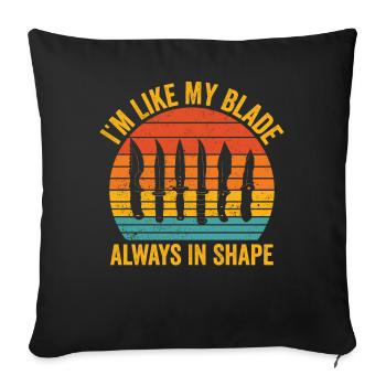 Drôle de collectionneur de couteaux Messersammeln - Housse de coussin décorative 45 x 45 cm - noir - Devant
