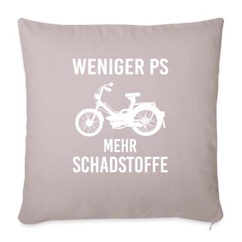 Moped Spruch Weniger Ps Mehr Schadstoffe - Sofakissenbezug 45 x 45 cm - helles Taupe - Vorne