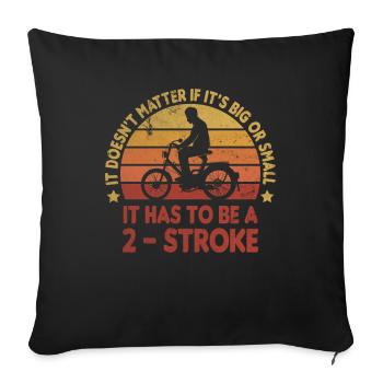 Moped 2 stroke engine moped rider nostalgia mokick - Sofa pillowcase 17,3'' x 17,3'' (45 x 45 cm) - black - Front