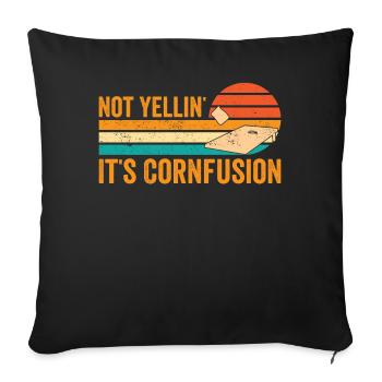 Funny Cornhole Corn Hole Retro - Sofa pillowcase 17,3'' x 17,3'' (45 x 45 cm) - black - Front