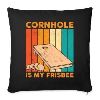 Lustiges Cornhole Corn Hole Retro - Sofakissenbezug 45 x 45 cm - Schwarz - Vorne