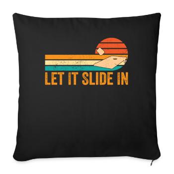 Funny Cornhole Corn Hole Retro - Sofa pillowcase 17,3'' x 17,3'' (45 x 45 cm) - black - Front