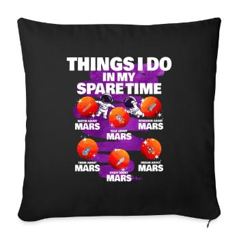Mars - Sofakissenbezug 45 x 45 cm - Schwarz - Vorne