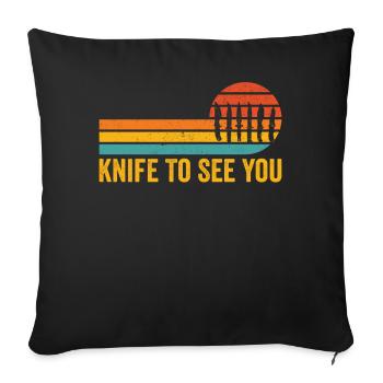 Drôle de collectionneur de couteaux Messersammeln - Housse de coussin décorative 45 x 45 cm - noir - Devant