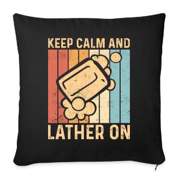 Fabricant de savon amusant - Housse de coussin décorative 45 x 45 cm - noir - Devant