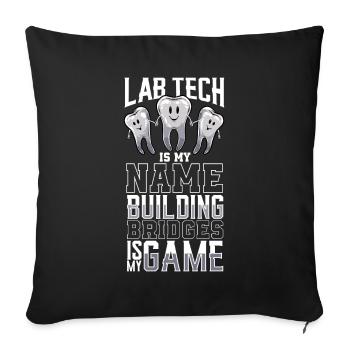 Technicien dentaire est mon nom - Technicien dentaire - Housse de coussin décorative 45 x 45 cm - noir - Devant