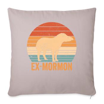 Ex Mormonen Tapir Pferd LDS Retro Exmo - Sofakissenbezug 45 x 45 cm - helles Taupe - Vorne
