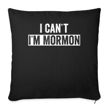 Funny Mormon missionary LDS - Sofa pillowcase 17,3'' x 17,3'' (45 x 45 cm) - black - Front