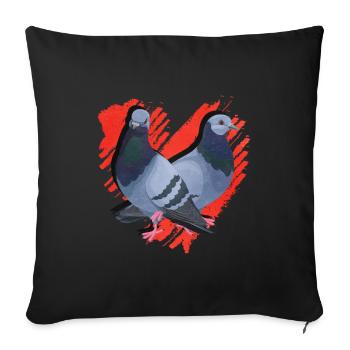 Dove - Sofa pillowcase 17,3'' x 17,3'' (45 x 45 cm) - black - Front