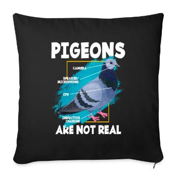 Colombe - Housse de coussin décorative 45 x 45 cm - noir - Devant