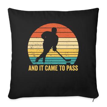 Lustiger Mormonenmissionar LDS Eishockey - Sofakissenbezug 45 x 45 cm - Schwarz - Vorne