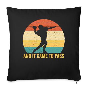 Lustiger Mormonenmissionar LDS Fußball - Sofakissenbezug 45 x 45 cm - Schwarz - Vorne