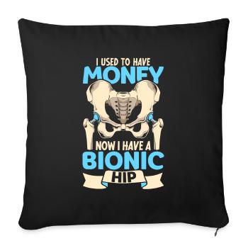 Hip Surgery - New Hip - Sofa pillowcase 17,3'' x 17,3'' (45 x 45 cm) - black - Front