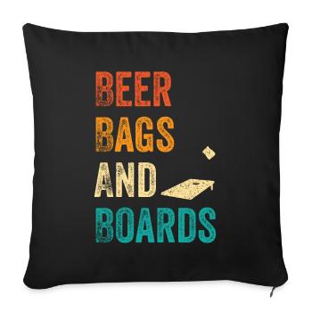Funny Cornhole Corn Hole Retro - Sofa pillowcase 17,3'' x 17,3'' (45 x 45 cm) - black - Front
