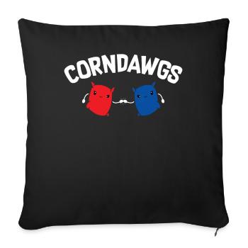 Lustiges Cornhole Corn Hole - Sofakissenbezug 45 x 45 cm - Schwarz - Vorne