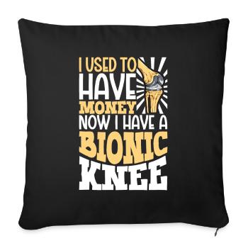 J’ai un genou en titane - Housse de coussin décorative 45 x 45 cm - noir - Devant