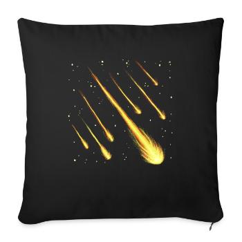 Shooting stars - Sofa pillowcase 17,3'' x 17,3'' (45 x 45 cm) - black - Front