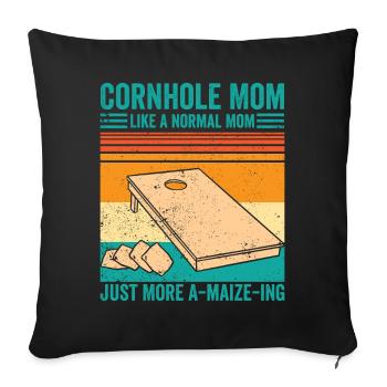 Funny Cornhole Retro - Sofa pillowcase 17,3'' x 17,3'' (45 x 45 cm) - black - Front