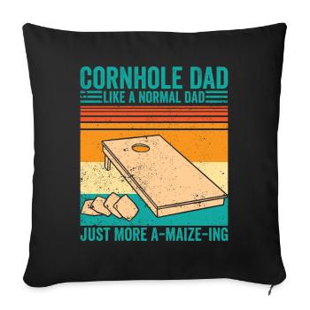 Funny Cornhole Retro - Sofa pillowcase 17,3'' x 17,3'' (45 x 45 cm) - black - Front