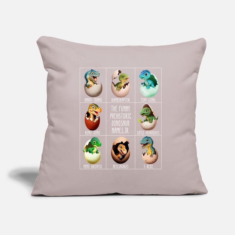 Bébé dinosaure dans l’œuf Housse de coussin décorative 45 x 45 cm