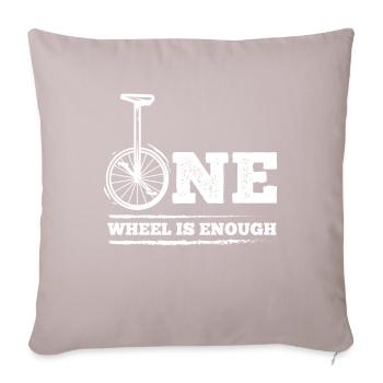 Une roue suffit Einrad monocycle - Housse de coussin décorative 45 x 45 cm - taupe clair - Devant